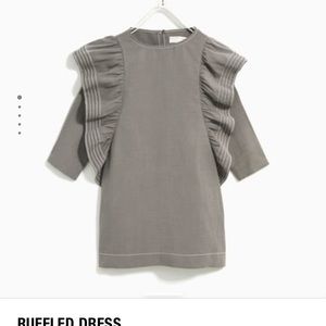 Zara Grey ruffles Dress